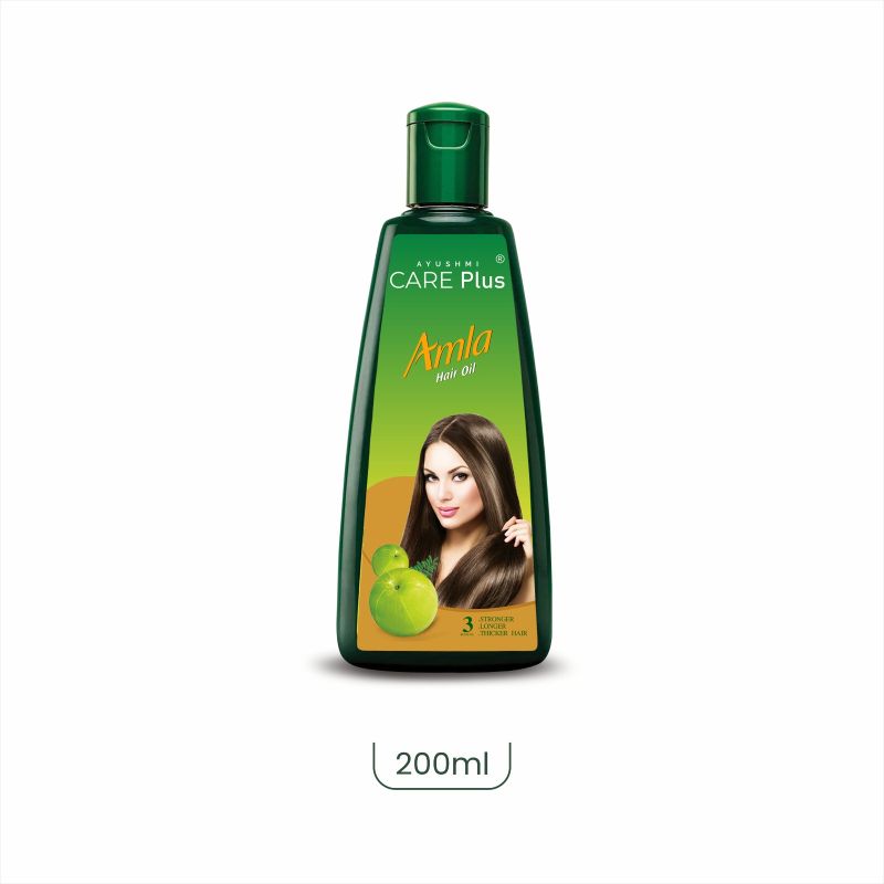 Green 200 Ml Amla Hair Oil Bottle, For Hare Care, Packaging Size : 200ml