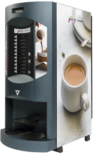 Black Mild Steel Tea Vending Machine, Automatic Grade : Automatic