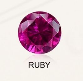 Violet Round Polished Ruby Gemstone, for Jewellery, Style : Common