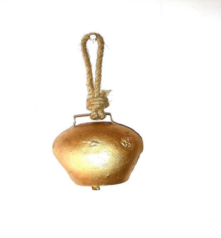 Golden Country Style Hanging Cow Bell, for Home Decor, Style : Classical