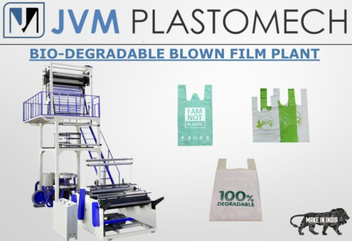 Blue JVM Manual Electric Biodegradable Blown Film Plant, for Extruding Plastic Sheets, Voltage : 440V