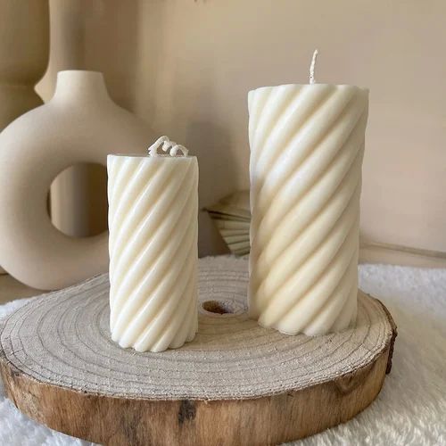 10 Inch Round Paraffin Wax Decorative Pillar Candle, Packaging Type : Paper Box