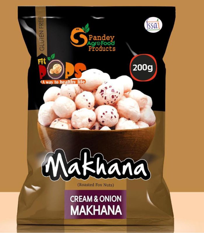  Cream & Onion Makhana, Packaging Type : 200 Gm