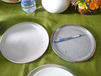 Round Coated 21.5 cm Ceramic Plate, for Serving Food