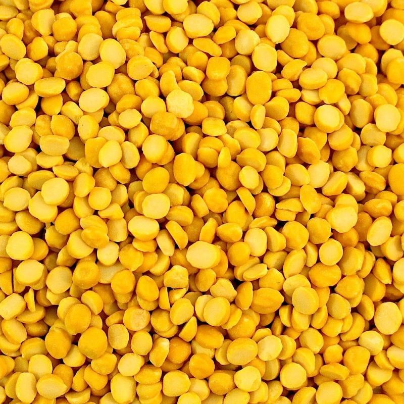 Yellow Solid Natural Polished Chana Dal, for Human Consumption, Packaging Type : Plastic Packet