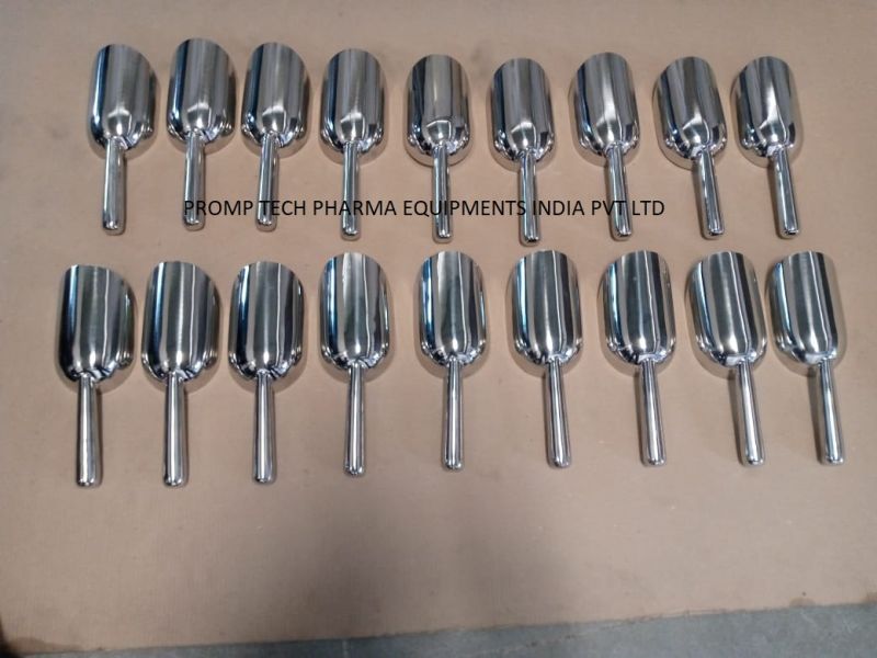 Polished Stainless Steel Scoops, for pharma, Handle Length : 10-20mm, 20-30mm