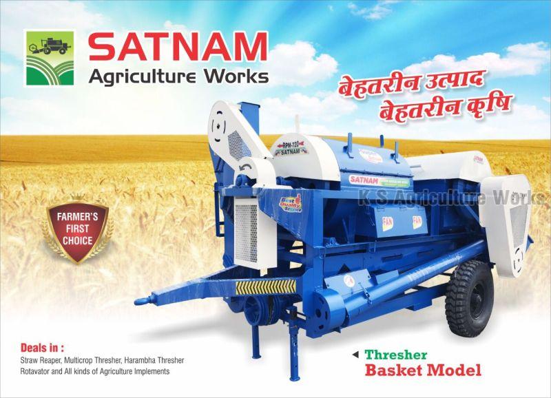 Automatic Tractor Driven Multicrop Thresher, for Agriculture Use, Threshing Capacity : 2000-2500kg/hr