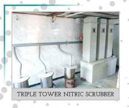 Silver 380V Electric Triple Tower Nitric Scrubber, for Industrial Use, Automatic Grade : Semi Automatic