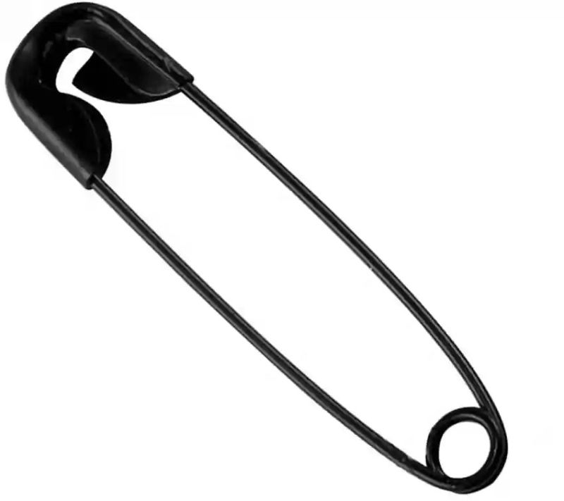 Metal Black Safety Pin, Size : Standard