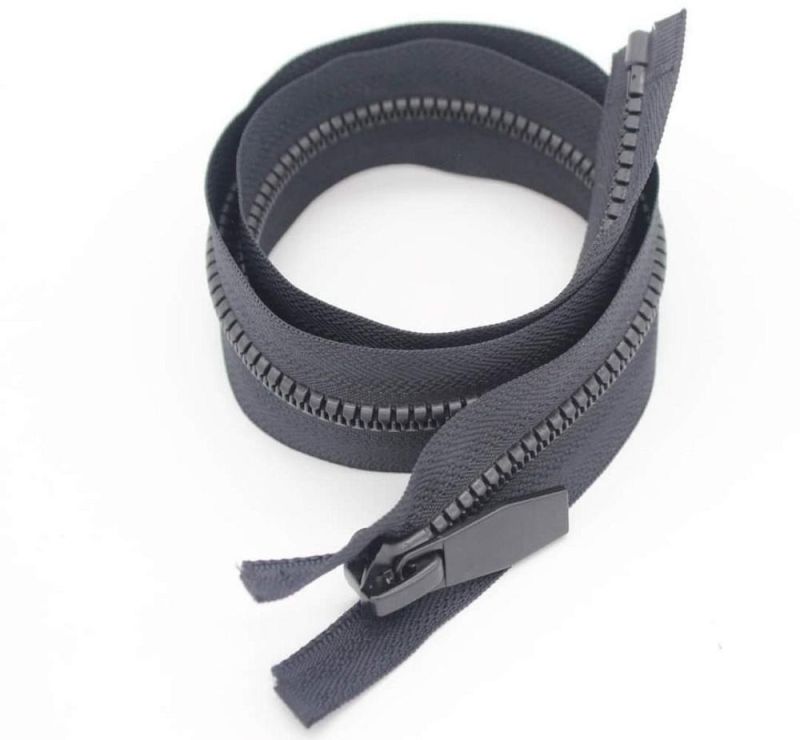 Black Open-End Fiber Invisible Zipper, for Garments, Technics : Machine Made