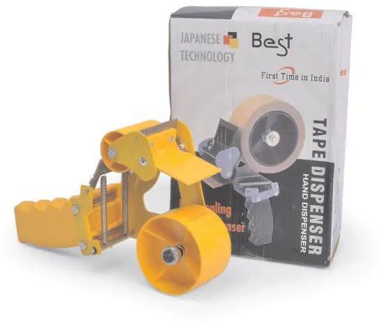 Yellow Manual Japanese Technology Hand Tape Dispenser, for Packaging Use, Packaging Type : Paper Box