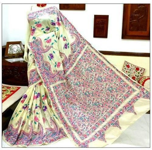 Ladies Kantha Stitch Saree