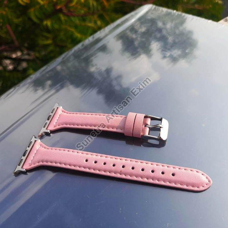 Pink Ladies Leather Watch Strap, Feature : Durable, Flexible