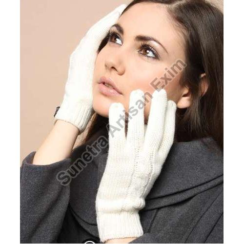 Plain Wool Ladies Winter Gloves, Size : All Sizes