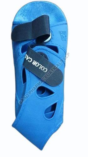 Cotton Aqua Blue Cast Shoe, for Hospital, Outsole Material : PU Leather