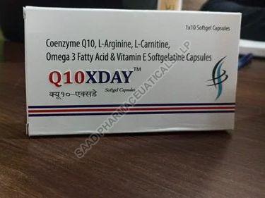 Q10 Xday Softgel Capsule, Grade Standard : Medicine Grade