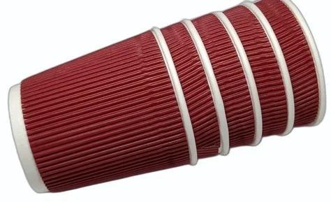 180ml Ripple Paper Cups, Color : Brown