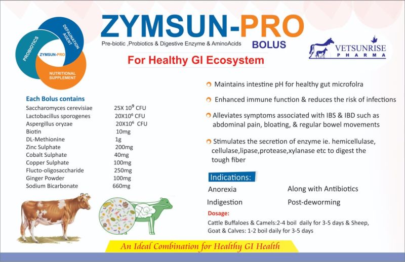 Zymsun-Pro Bolus for Animals Use