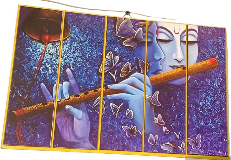 Five Pieces Radha Krishna Wood Frame, Feature : High Quality, Fine Finishing, Attractive Design