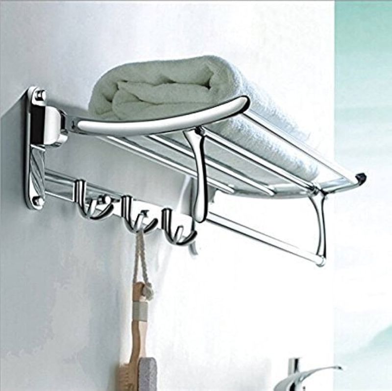 Silver Polished Stainless Steel Towel Rack, for Bathroom Fitting, Feature : High Quality, Shiny Look