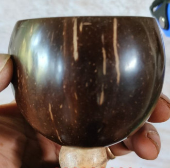 Plain Polished coconut shell cups, Style : Antique