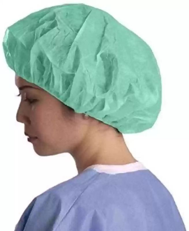56cm Green Surgical Beret Cap, for Hospital Use, Feature : Comfortable