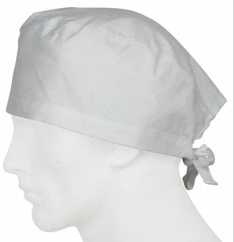 56cm White Surgical Beret Cap, for Hospital Use, Feature : Comfortable