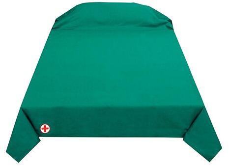 Plain Green Hospital Bed Sheet, Technics : Non-Woven
