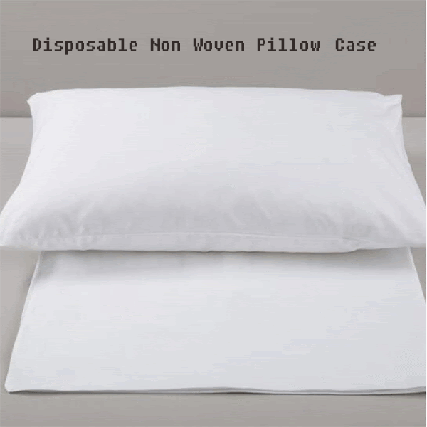 White Non Woven Disposable Pillow Cover, for Hospital, Technics : Handmade