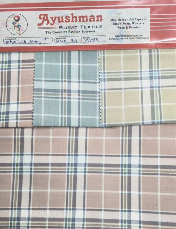 30*30 Twill Shirting Fabric