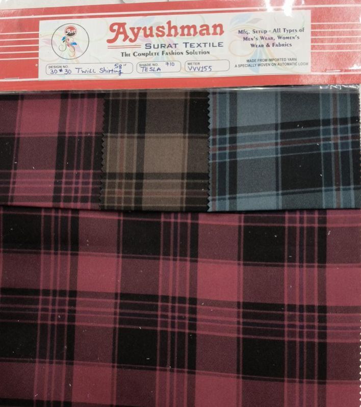 30*30 Twill Tesla Shirting Fabrics