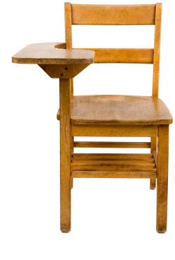 Polished Woodem Plain School Chair, for Student Use
