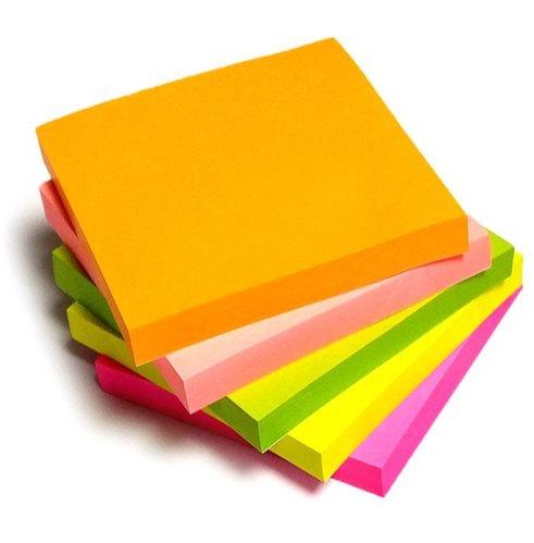 Plain Paper Sticky Note Pad, Shape : Rectangular