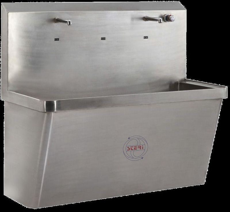 Stainless Steel Wall Mounted Scrub Station for Industrial Use