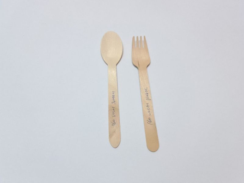 Bamboo disposable wooden spoon set for Event Party Supplies