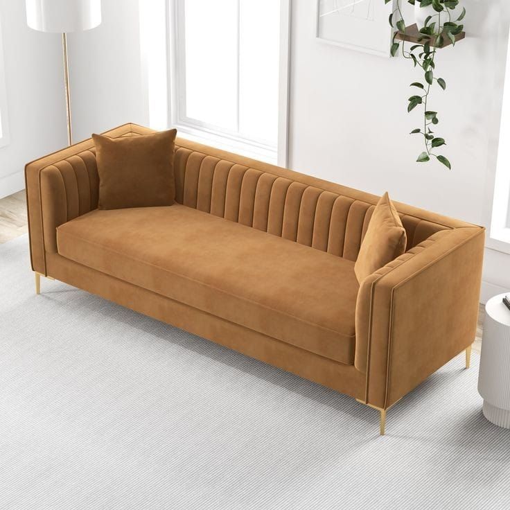 Rust Casa Sofa, for Living Room, Sofa Legs Material : Wood