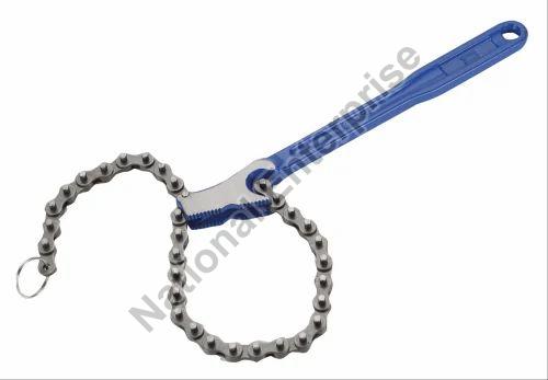 Carbon Steel Polished Chain Wrenches, Drive Size : 3/4 Inch