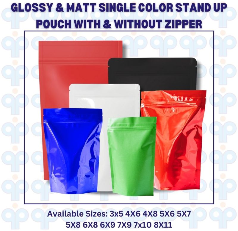 Colored stand up pouch