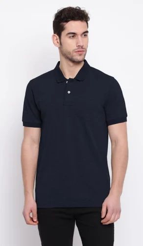 Mens Plain Cotton Polo T-Shirt