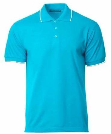 Sku Blue Unisex Cotton Polo T-Shirt, Size : All Sizes
