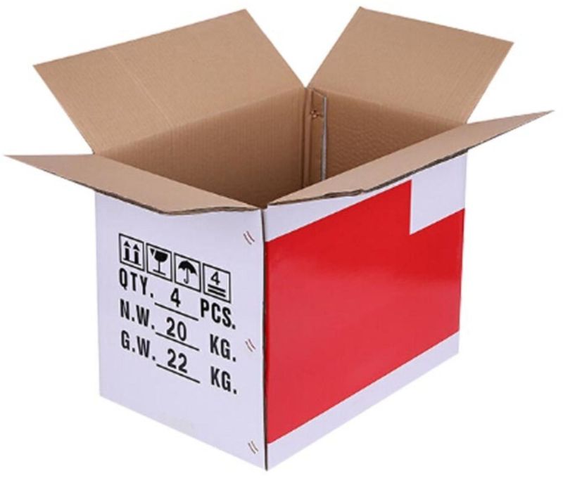 Rectangular Printed 3 Ply Duplex Corrugated Box, for Packaging Use, Color : Multicolor
