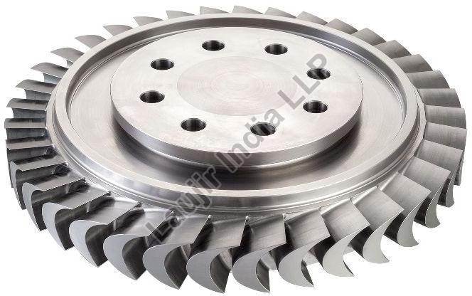 Round Polished Stainless Steel Turbine Wheel, for Industrial, Power Generation, Color : Silver