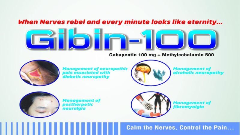 Gibin-100 Gabapentin & Methylcobalamin Tablets, Packaging Type : Strips ...