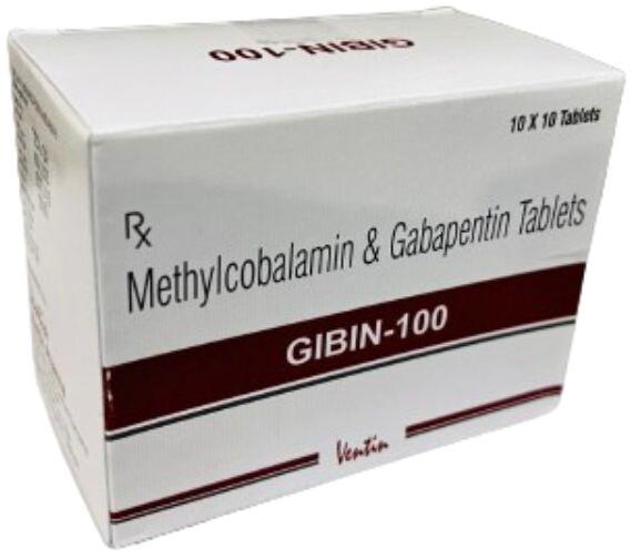 Gibin-100 Gabapentin & Methylcobalamin Tablets, Packaging Type : Strips ...