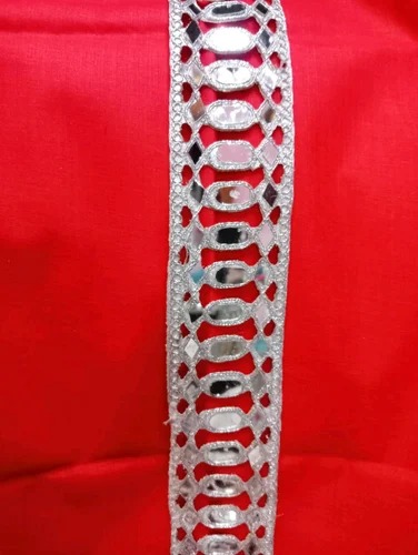 9 meter mirror zari heavy lace