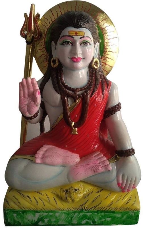 Printed Polished Gorakhnath Marble Statue, Speciality : Shiny, Dust Resistance