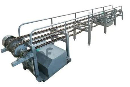Stainless Steel Milk Can Chain Conveyor for Industrial