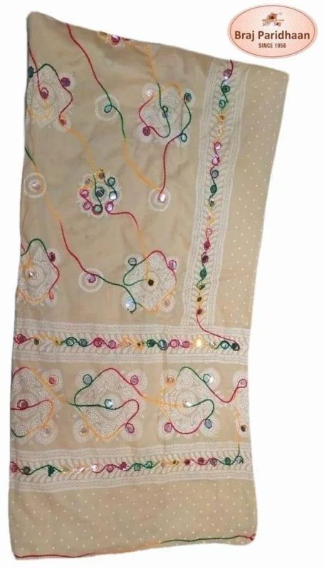 Braj Paridhaan Cotton Embroidered Dupatta