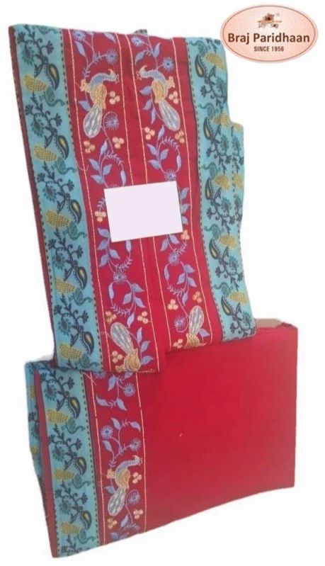 Braj Paridhaan Cotton Red Dhoti Angavastram Set