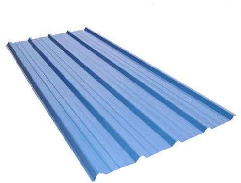 Blue Color Coated Mild Steel Roofing Sheet, for Industrial